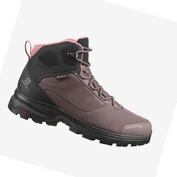 Tenis Senderismo Salomon WoOUTWARD GORE-TEX Mujer Marrom | MX 2836MQZ